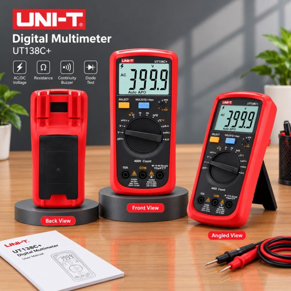 UNI-T-Digital-Multimeter-UT136C+-Voltage-Current-Temperature-Capacitance-Meter